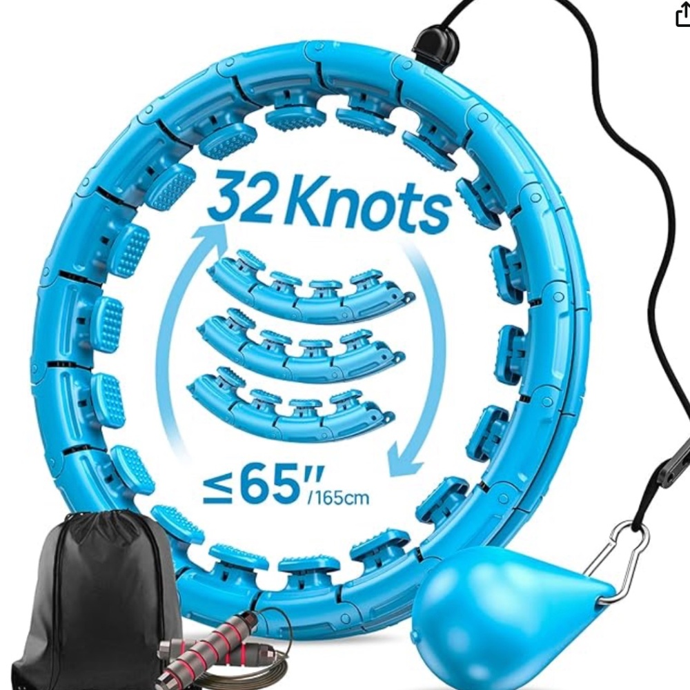 Weighted Exercise Hoop Plus Size, 32 Detachable Knots opened never used